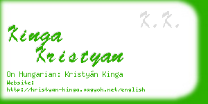 kinga kristyan business card
